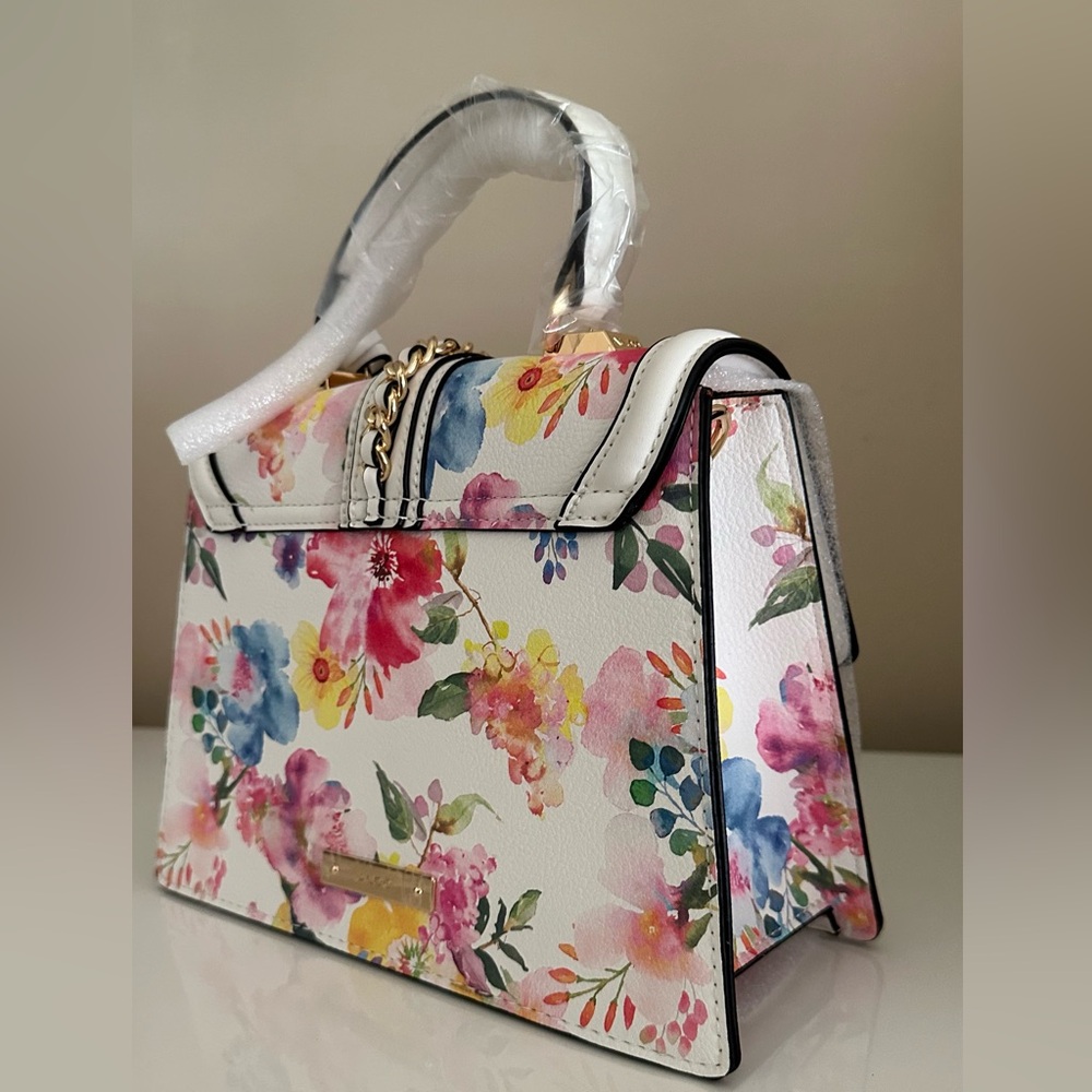 Aldo Floral Crossbody Bag - White and Pink - Picture 6 of 13